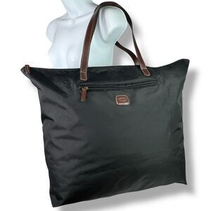 Bric’s Boutique Milano Shopper Shopping Tote Shoulder Travel Bag Black Nylon